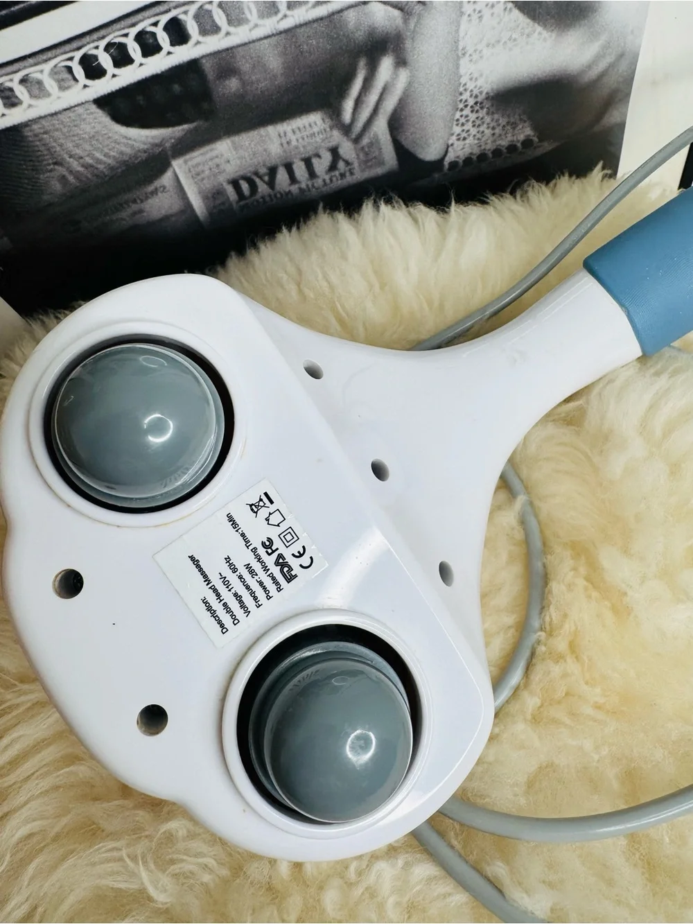 Handheld Massager for Kids - White & Light Blue